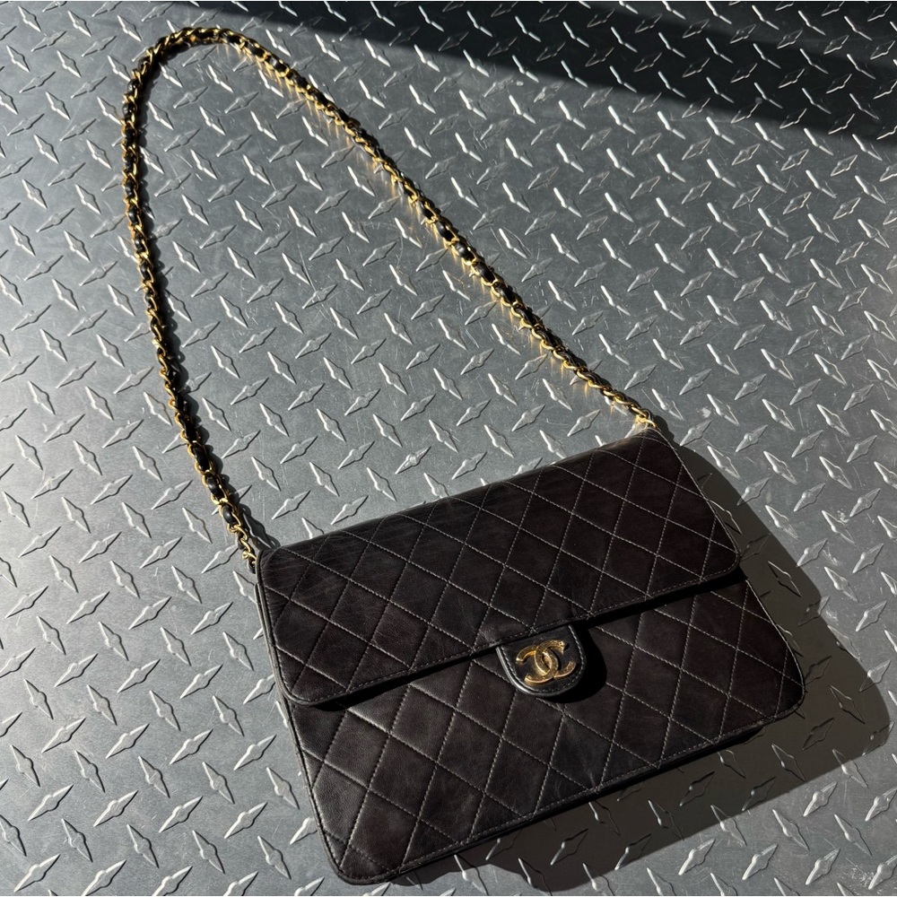 Chanel Vintage Lambskin Single Flap in Brown GHW - Picture 3 of 13